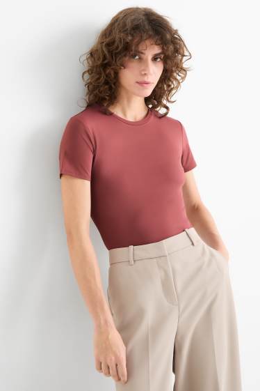 Femei - Tricou - slim fit - vișiniu