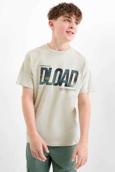 Kinderen: jongens - Set van 4 - T-shirt - zwart / wit