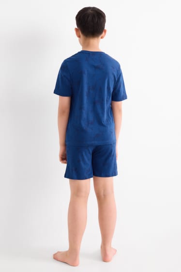 Enfants garçons - Los Angeles - Pyjashort - 2 pièces - à motif - bleu foncé