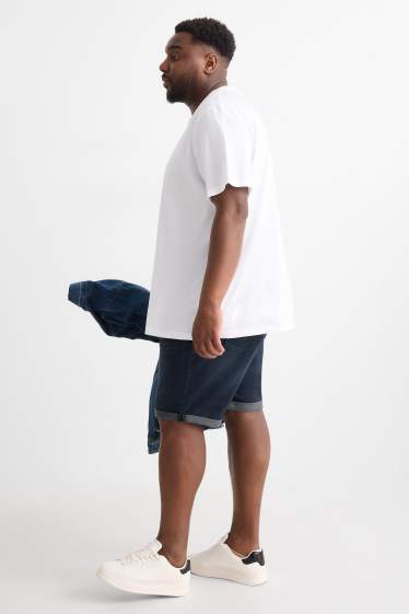 Heren - Korte spijkerbroek - Flex jog denim - LYCRA® - donkerblauw