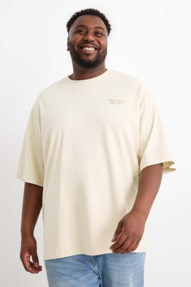 Heren - T-shirt - oversized - beige
