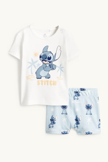 Baby: jongens - Lilo & Stitch - babypyjama - 2-delig - wit