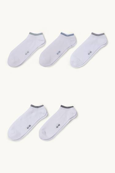 Uomo - Confezione da 5 - calzini corti - bianco