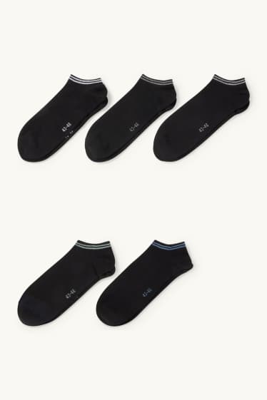 Uomo - Confezione da 5 - calzini corti - nero