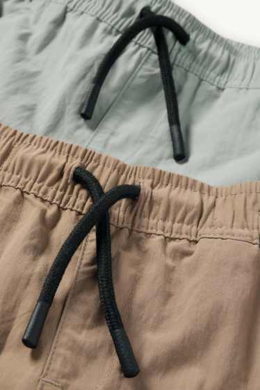Enfants garçons - Lot de 2 - bermudas cargo - marron clair