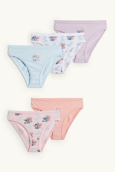 Bambine - Confezione da 5 - Lilo & Stitch - slip - colorato