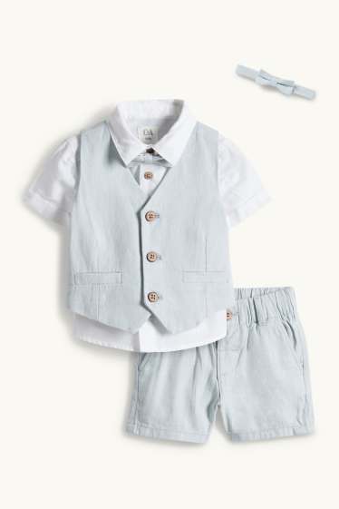 Nadó nen - Conjunt per a nadó - 4 peces - de festa - blanc