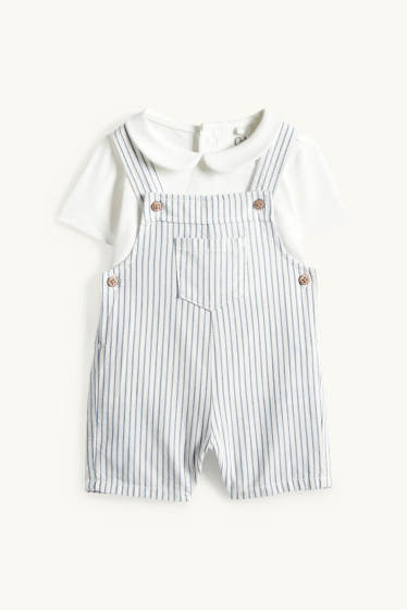 Baby Jungen - Baby-Outfit - 2 teilig - weiss