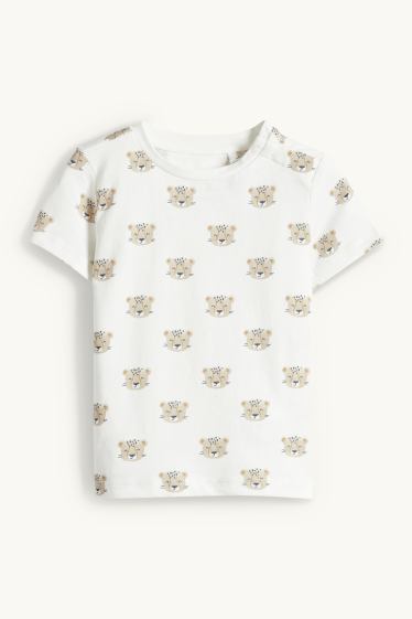 Baby Jungen - Leopard - Baby-Outfit - 2 teilig - helljeansblau