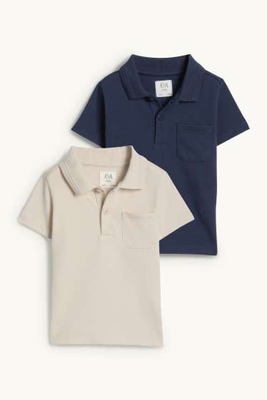 Bebeluși - băieți - Multipack 2 buc. - tricou polo bebeluși - albastru închis