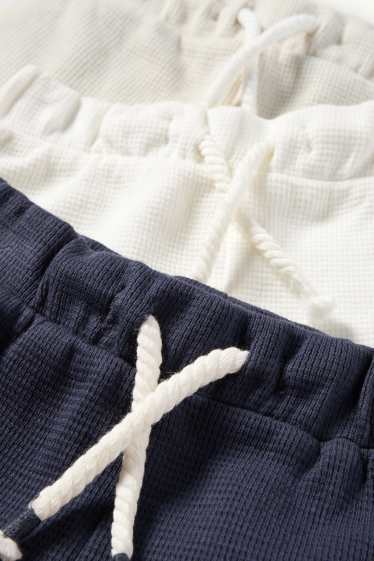 Baby Buben - Multipack 3er - Baby-Shorts - strukturiert - dunkelblau