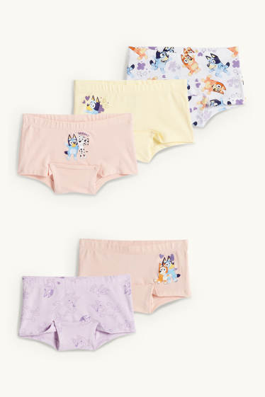 Kinder Mädchen - Multipack 5er - Bluey - Boxershorts - bunt