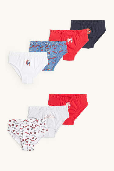 Bambini - Confezione da 7 - Uomo Ragno - slip - bianco / rosso