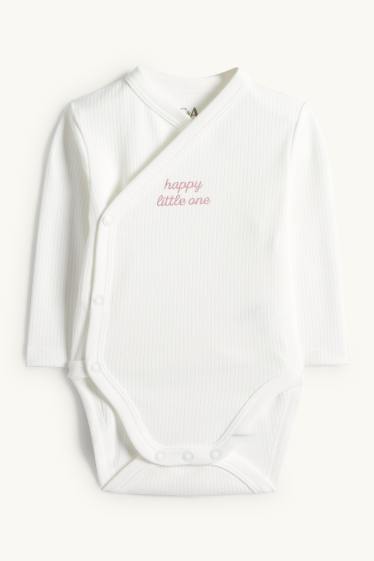 Baby Mädchen - Blümchen - Geschenkset - 3 teilig - weiss / rosa