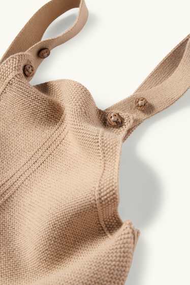 Unisex - Gebreide babytuinbroekje - crème wit