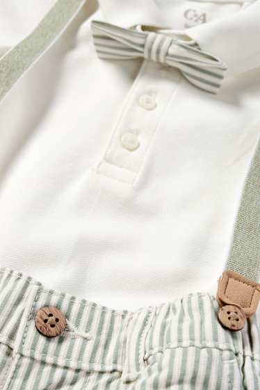 Bébés garçons - Tenue bébé - 3 pièces - blanc / vert