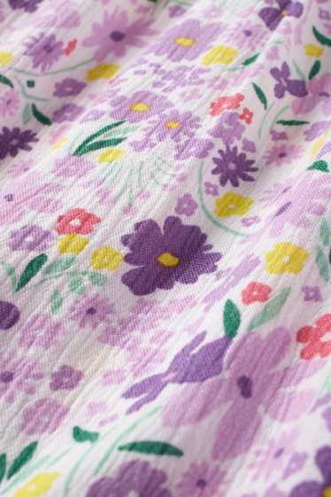 Copii - Fete - Floare - pantaloni de stofă - mov