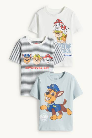 Bambini - Confezione da 3 - PAW Patrol - Chase, Marshall - maglia a maniche corte - bianco / blu