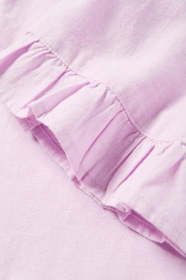 Enfants filles - Pantalon en toile - violet