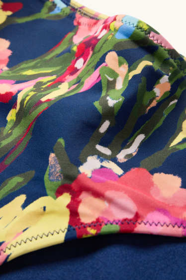 Donna - Slip bikini - vita media - LYCRA® XTRA LIFE™- a fiori - colorato