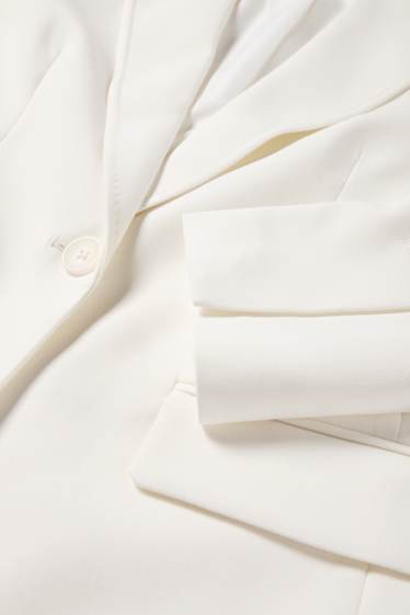 Mujer - Americana de oficina - entallada - blanco roto