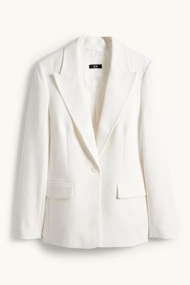 Mujer - Americana de oficina - entallada - blanco roto