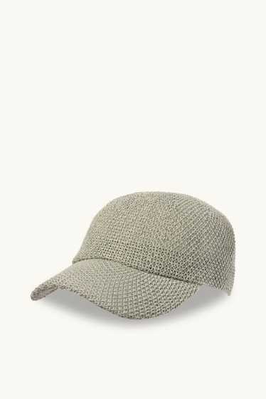 Femmes - Casquette en paille - vert clair