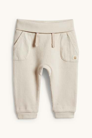 Baby Jungen - Leopard - Baby-Outfit - 2 teilig - cremefarben