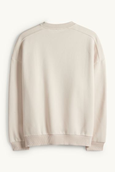 Damen - Oversized-Sweatshirt - hellbeige