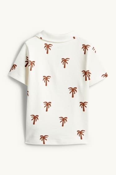 Nen - Palmeres - polo - marró / blanc trencat