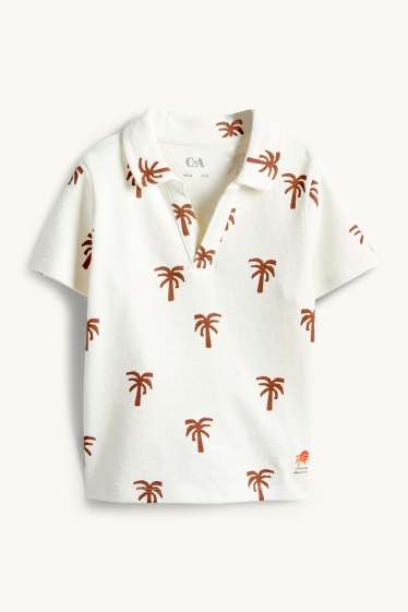 Nen - Palmeres - polo - marró / blanc trencat