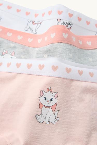 Kinder Mädchen - Multipack 3er - Aristocats - Boxershorts - grau / rosa