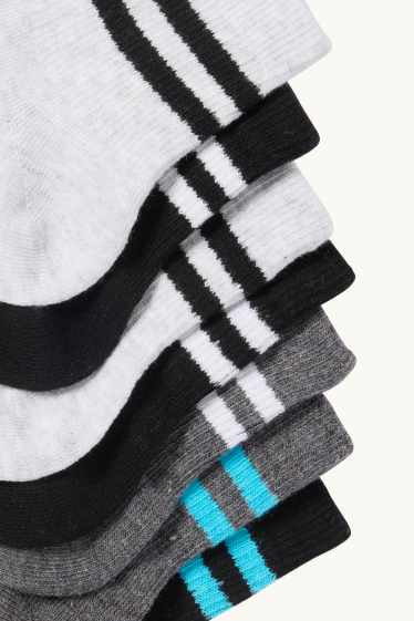 Kinderen: jongens - Set van 7 paar - tennissokken - zwart