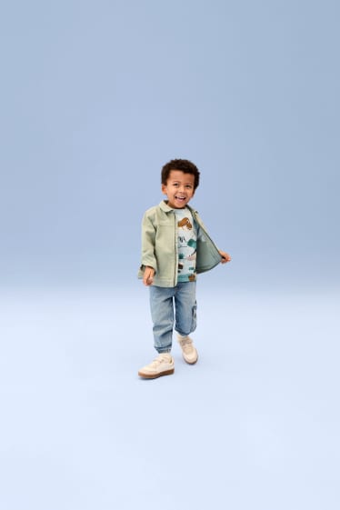 Niños - Jeans cargo - azul claro