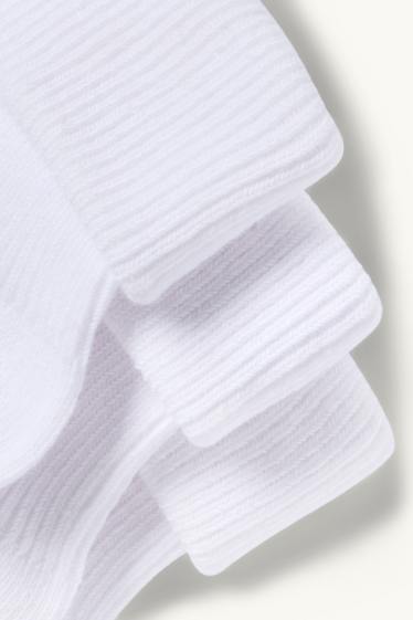 Baby Mädchen - Multipack 3er - Erstlings-Socken - gerippt - weiss