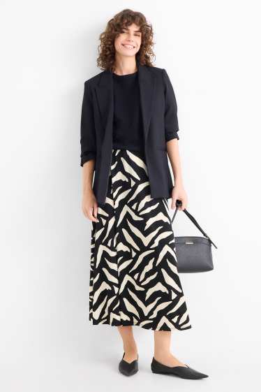 Femmes - Jupe - à motif - noir / beige