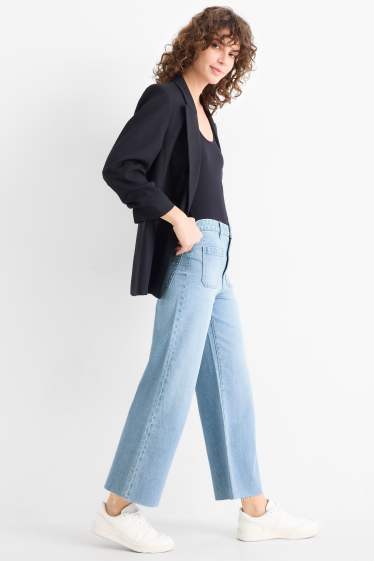 Dona - Wide leg Jeans crop - mid waist - blau