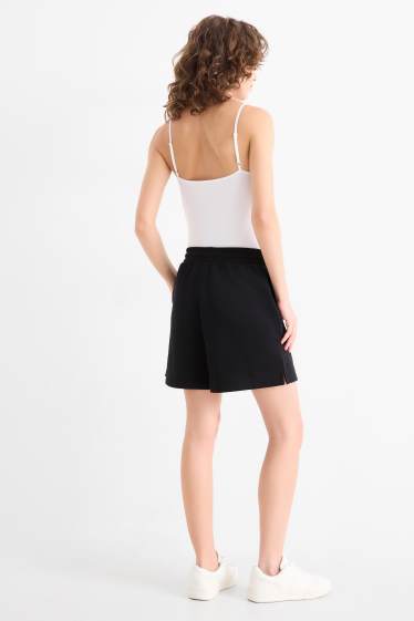 Femmes - Short en molleton - noir