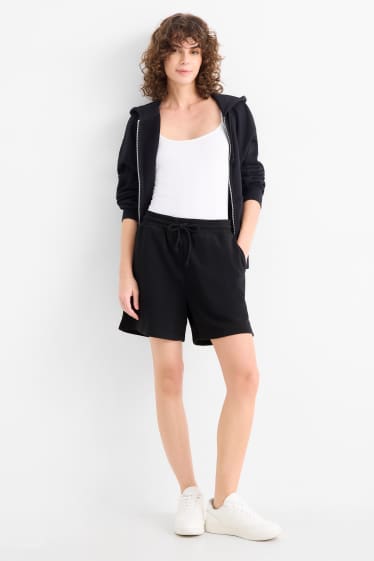 Femmes - Short en molleton - noir