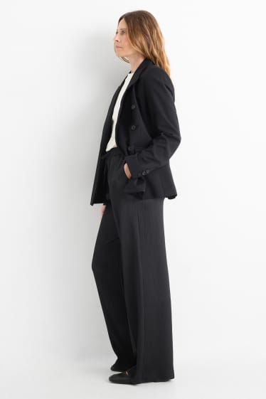 Mujer - Pantalón de oficina - mid waist - wide leg - negro