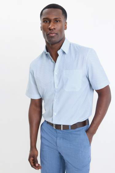 Herren - Businesshemd - Regular Fit - Kent - Minimal-Print - hellblau