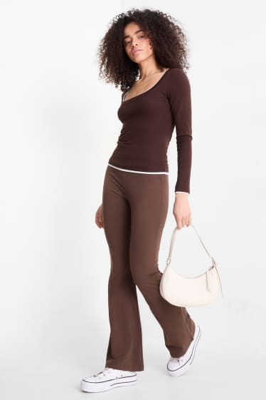 Femmes - Flared leggings - marron