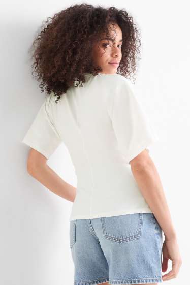 Femmes - T-shirt - slim fit - blanc