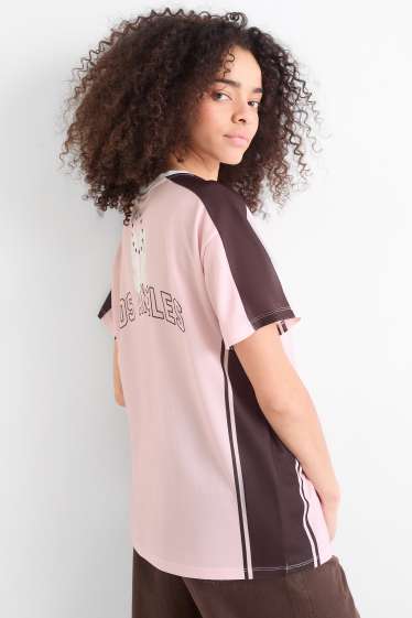 Damen - T-Shirt - Oversized - rosa