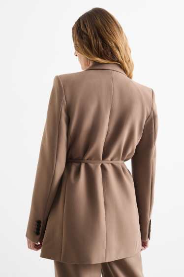 Donna - Blazer lungo - relaxed fit - marrone chiaro