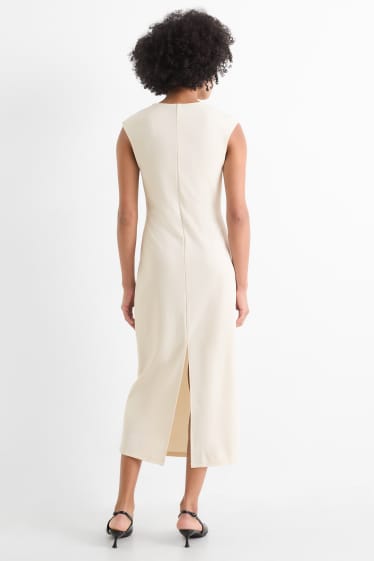 Dames - Bodycon-jurk - crème wit