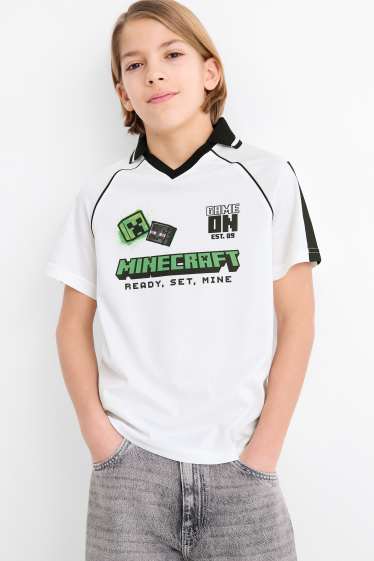 Kinderen: jongens - Minecraft - T-shirt - wit / groen