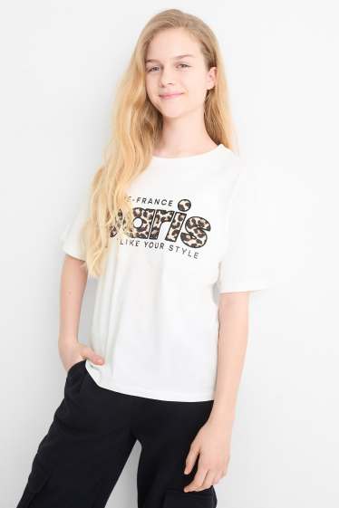 Bambine - Parigi - t-shirt - bianco