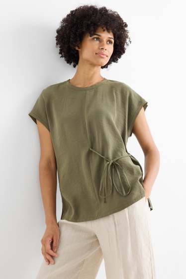 Femmes - T-shirt - regular fit - kaki