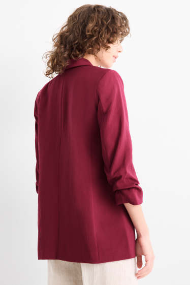 Femmes - Blazer long - regular fit - bordeaux
